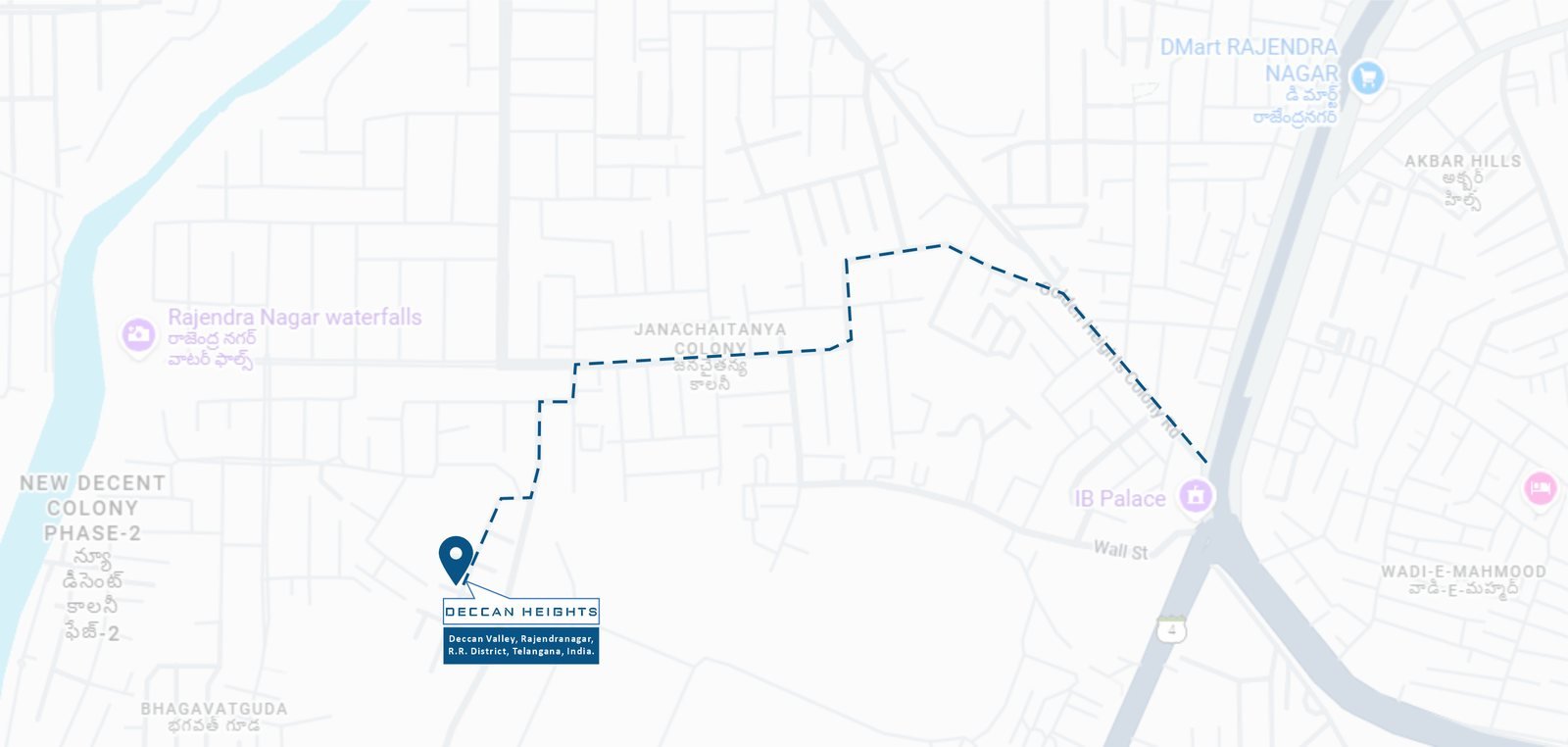 Route map to Deccan Heights