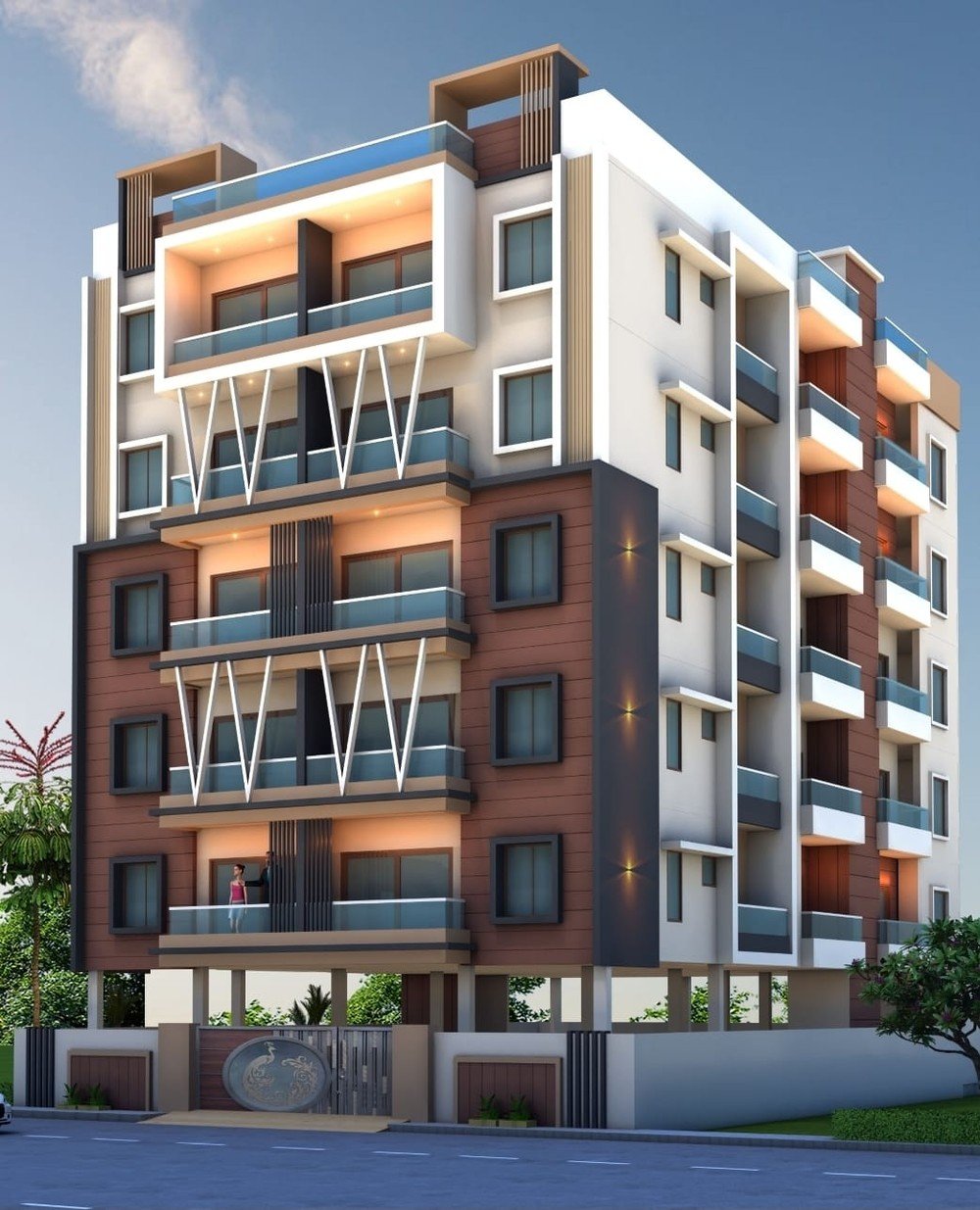 Deccan Heights corner elevation